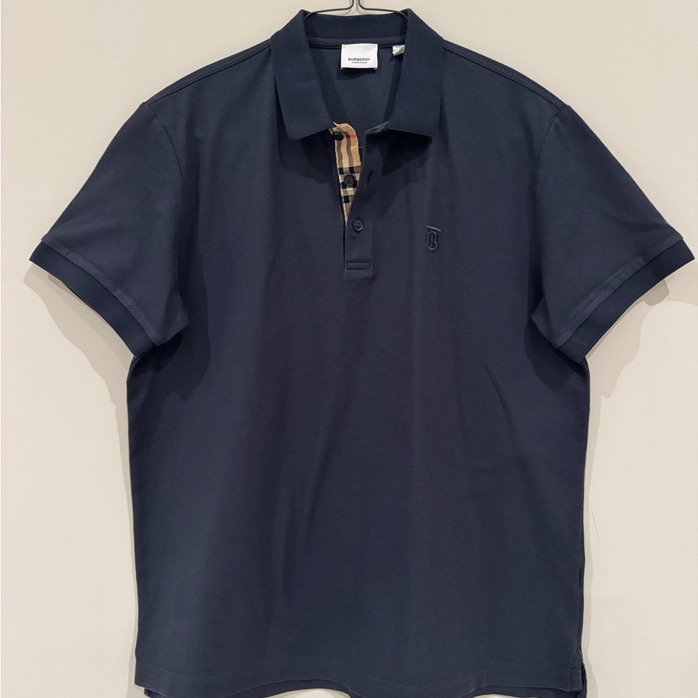Burberry Mens Blue Collared Shirt
